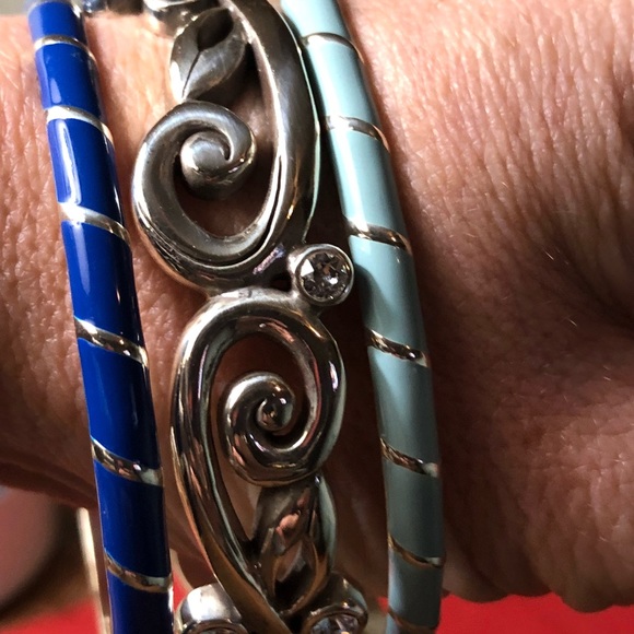 Brighton NWOT Bangle bracelets unique teal & blue - Picture 5 of 5
